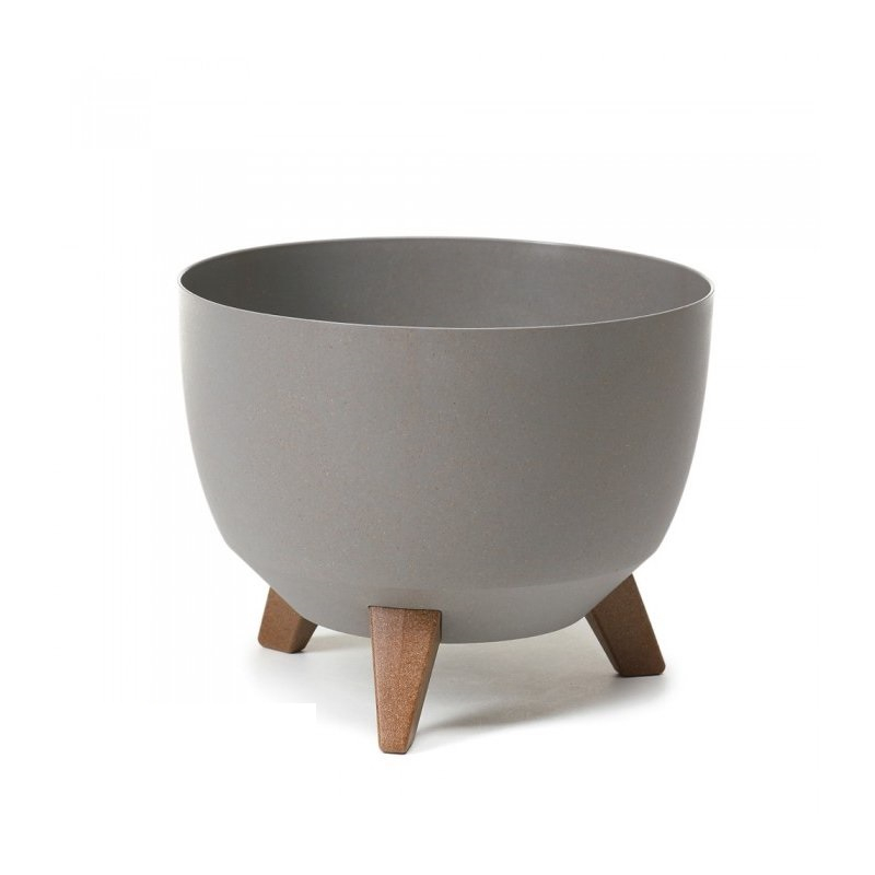 Lamela Puķu pods Roma Eco Wood 29cm, pelēks