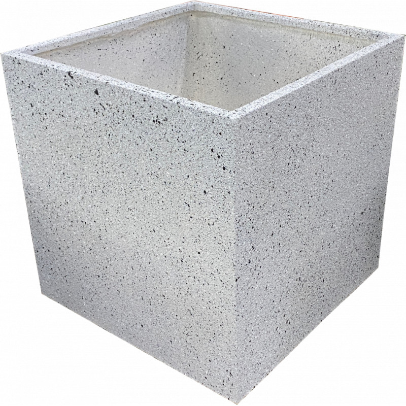 Besk Puķu pods stiklšķiedras 55x55x55cm, gaiši pelēks