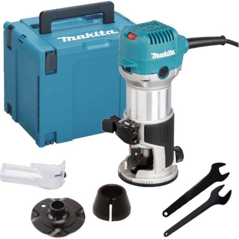Makita Vertikalus frezeris MAKITA RT0702CJ su priedais
