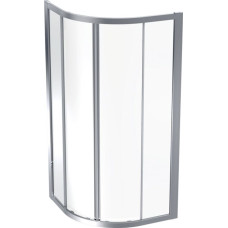 Geberit GEO ieapaļa stūra dušas kabine: 87.5-90x87.5-90x190cm, R550, sudraba krāsas / Caurspīdīgs stikls - gab.