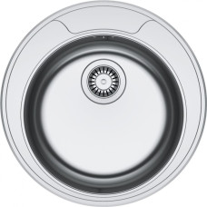 Franke RON 610-39 Ø509 mm, nerūsējošā tērauda iegriežama izlietne ar manuālo 3½'' ventili, ir caurums maisītājam - gab.