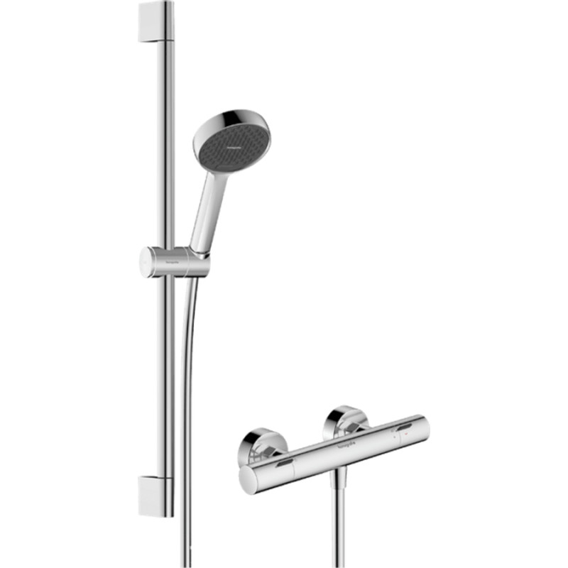 Hansgrohe Ecostat Fine termostata un Activera Select S 95 2 jet EcoSmart dušaskomplekts, hroms - gab.