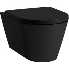 Laufen pods ar QR/SC vāku Kartell rimless, stiprināms pie sienas, 370x545 mm, matēts melns