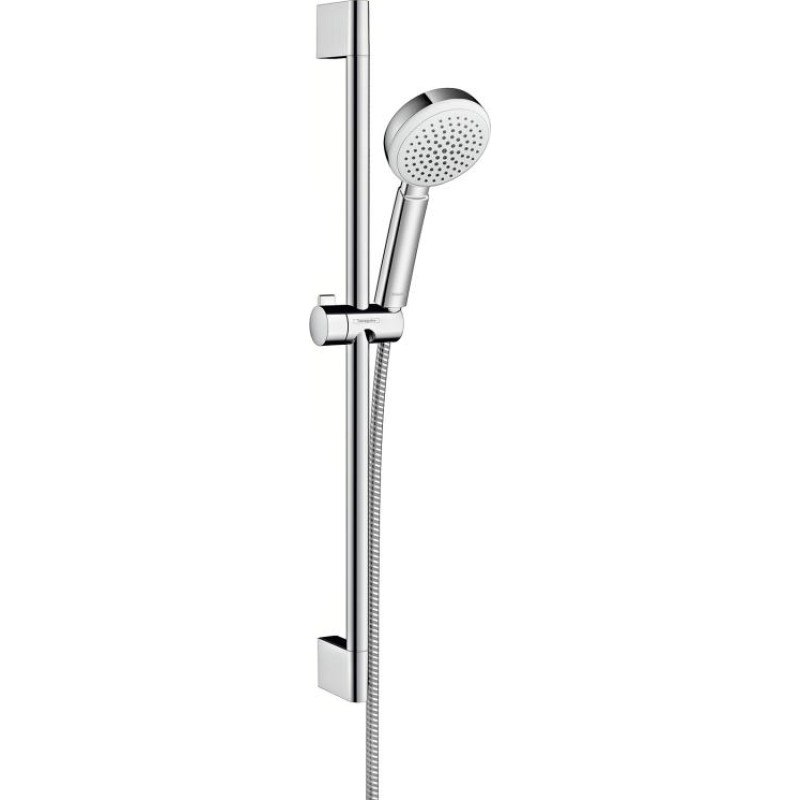 Hansgrohe dušas komplekts Crometta 100 1jet, 650 mm, EcoSmart 9 l/min, balts/hroms