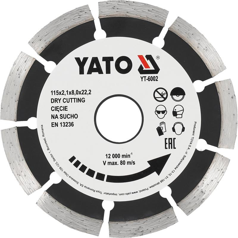 Yato Dimanta Griešanas Disks Sausai Griešanai 115mm YT-6002 YATO