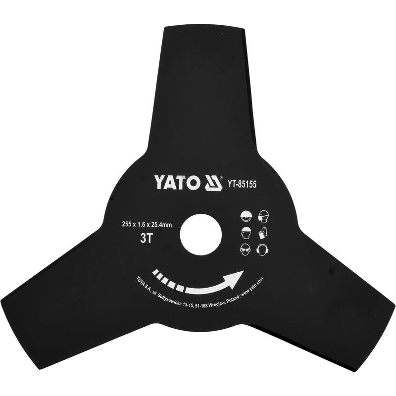 Yato Krūmgrieža / trimmera disks 255mm, 3 asmeņi, 25,4mm YT-85155 YATO