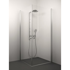 Stikla Serviss dušas stūris Amelia, 900x900 mm, h=2000, hroms/caurspīdīgs stikls