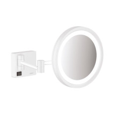 Hansgrohe kosmētiskais spogulis ar apgaismojumu AddStoris, matēts balts