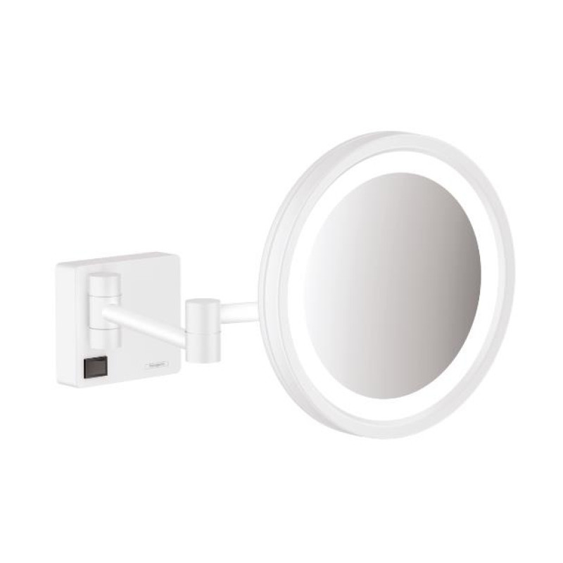 Hansgrohe kosmētiskais spogulis ar apgaismojumu AddStoris, matēts balts