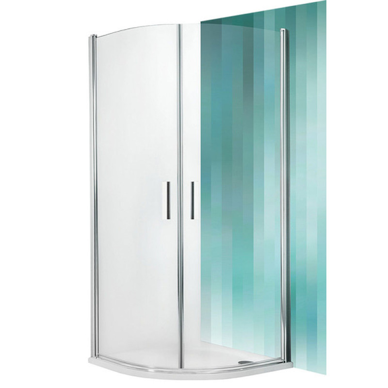 Roth dušas stūris TR1, 900x900 mm, h=2012, r=550, briliants/caurspīdīgs stikls
