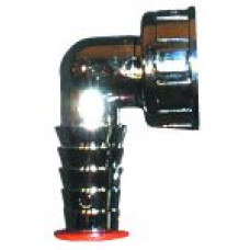 H&L veļasmašīnas pieslēgs, 1'x 3/4', plastmasa, hroms