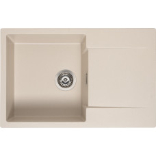 Reginox virtuves izlietne Amsterdam 78, viena bļoda ar plauktu, 780x500 mm, coffe silvery