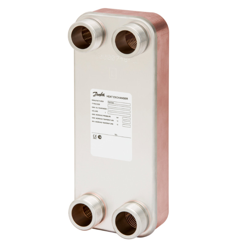 Danfoss mikroplākšņu siltummainis, XB12M-1, plākšņu skaits: 60, CU+
