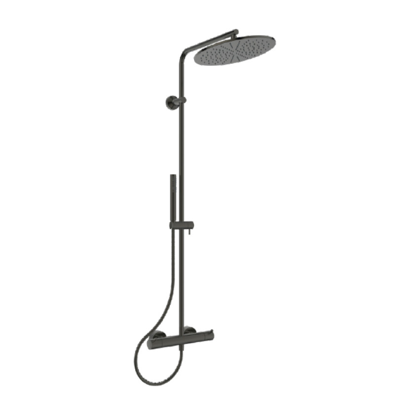 Ideal Standard dušas sistēma ar termostatu Ceratherm T125, magnetic grey