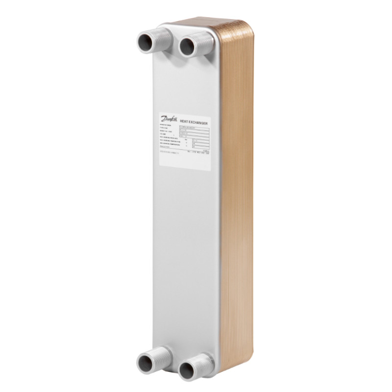 Danfoss mikroplākšņu siltummainis, XB37H-1, plākšņu skaits: 30, CU+