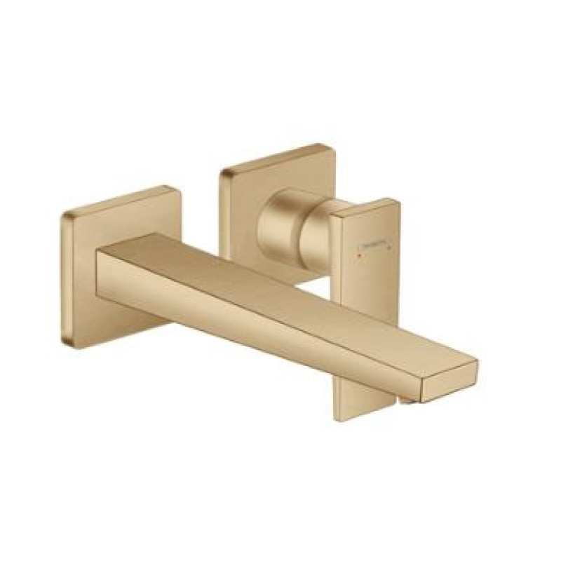 Hansgrohe izlietnes maisītāja Metropol virsapmetuma daļa, 2 MC, iztece 225 mm, no sienas, brushed bronze