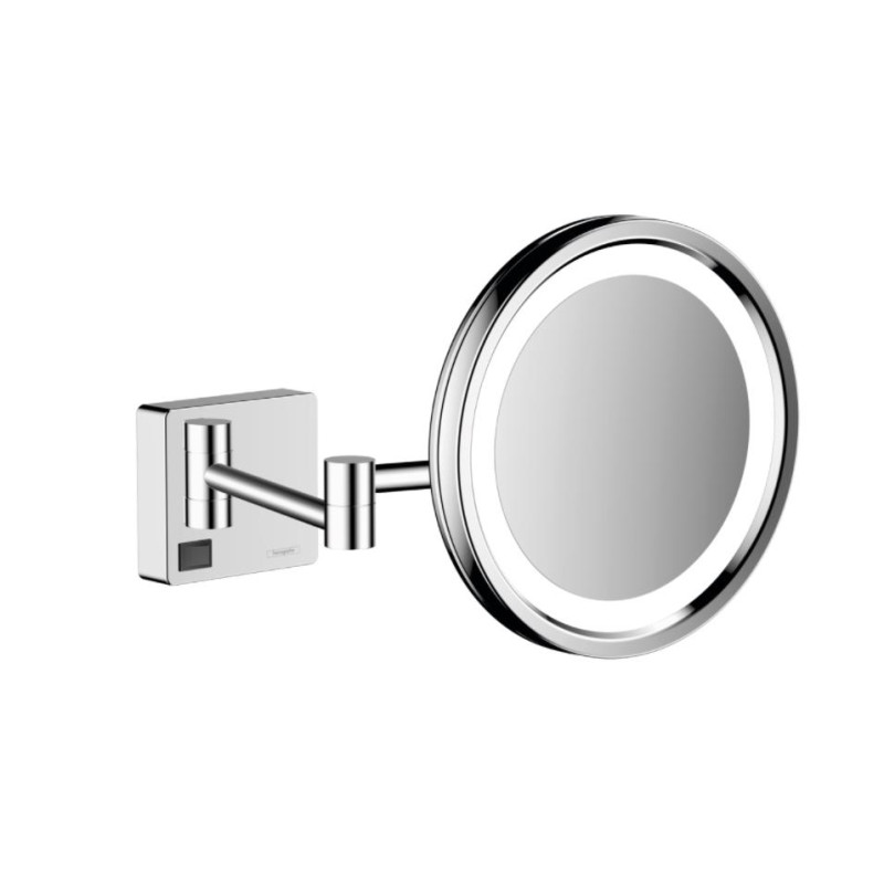 Hansgrohe kosmētiskais spogulis ar apgaismojumu AddStoris Q, hroms