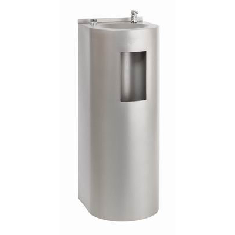 Azp Brno strūklaka dzeramajam ūdenim, ar manuālo dozatoru, ar 1.5l pudeles uzpildi, nerūsējošais tērauds