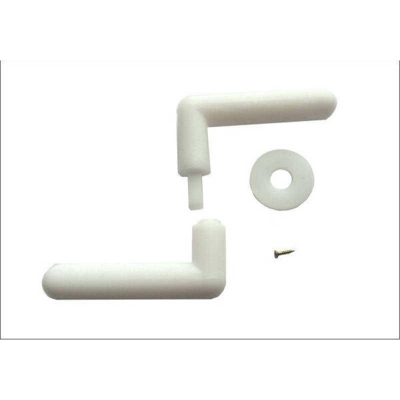 Siltumnīcas rokturis, plastmasas, balts / gab