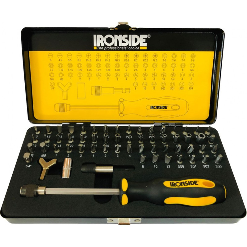 Ironside Skrūvgriežņa uzgaļu komplekts Ironside 60-daļas Special - gab.