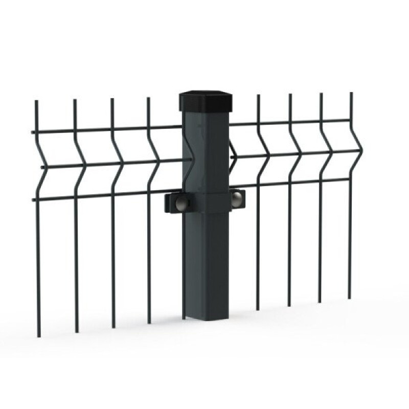 Paneļu žogs 3D 2,5x1,53 m (200x50mm), d-3/4, ZN+RAL7016 (pelēks) / gab