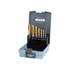 Ruko 7 daļu mašīnvītņu komplekts RUKO HSS-TiN M3-M12