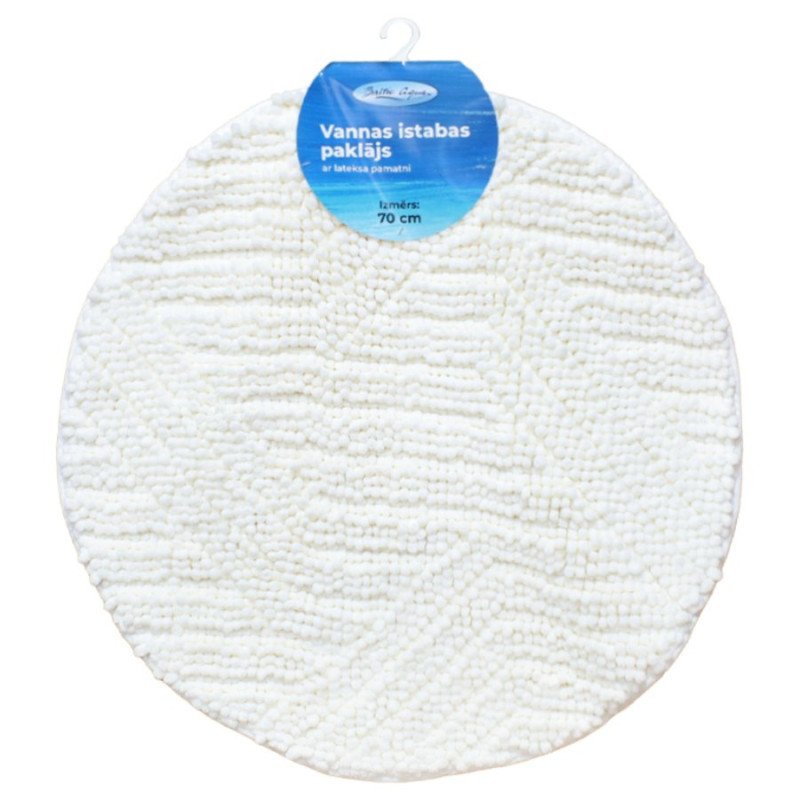 Baltic Aqua Vannas istabas paklājiņš D70cm Square, balts