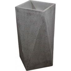 Besk Puķu pods stiklšķiedras ģeometriskas formas 50x50x80cm, pelēks