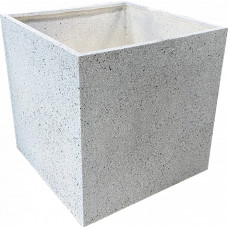 Besk Puķu pods stiklšķiedras 65x65x65cm, gaiši pelēks