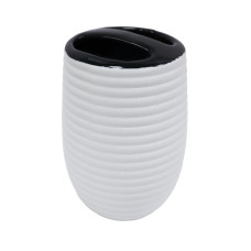 Besk Zobu birstes trauks balts, keramika