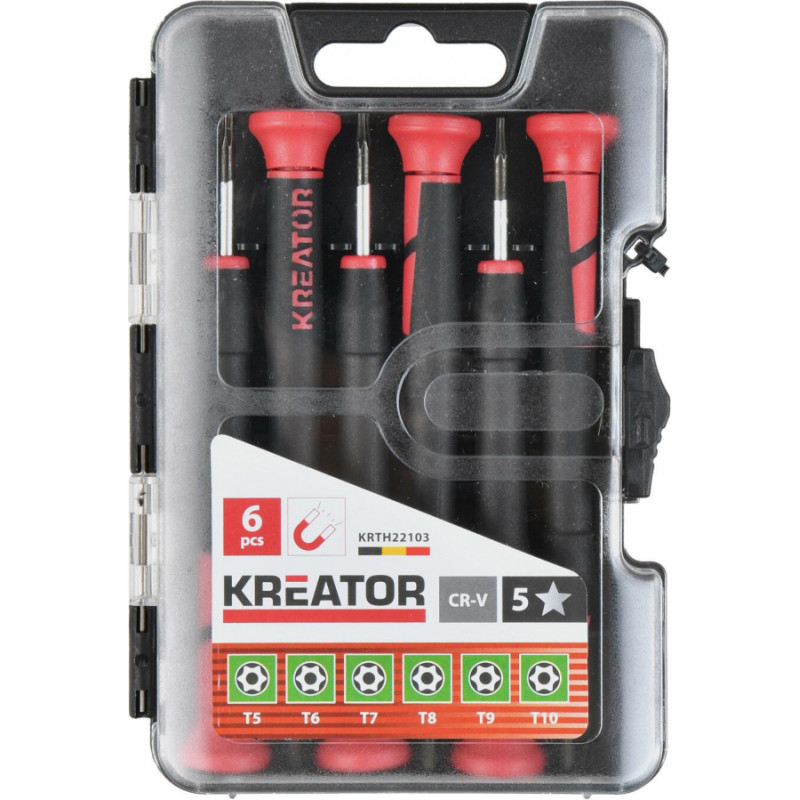 Kreator Skrūvgriežu komplekts smalkiem darbiem Torx KREATOR KRTH22103