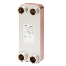 Danfoss mikroplākšņu siltummainis, XB12M-1, plākšņu skaits: 50, CU+