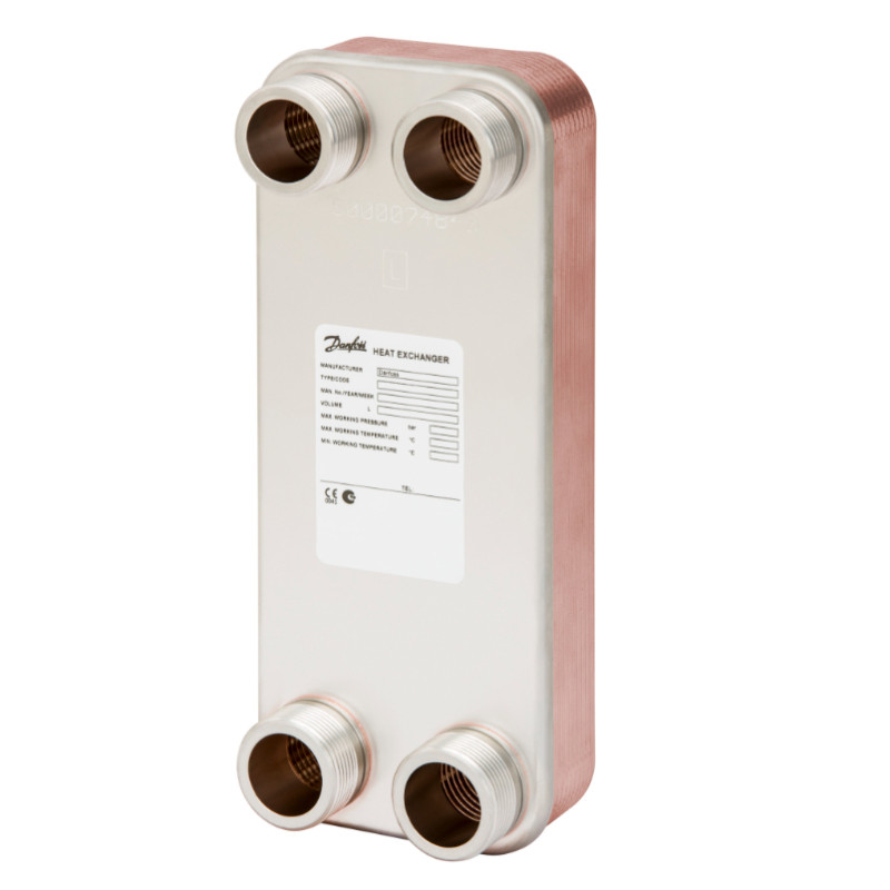 Danfoss mikroplākšņu siltummainis, XB12M-1, plākšņu skaits: 50, CU+