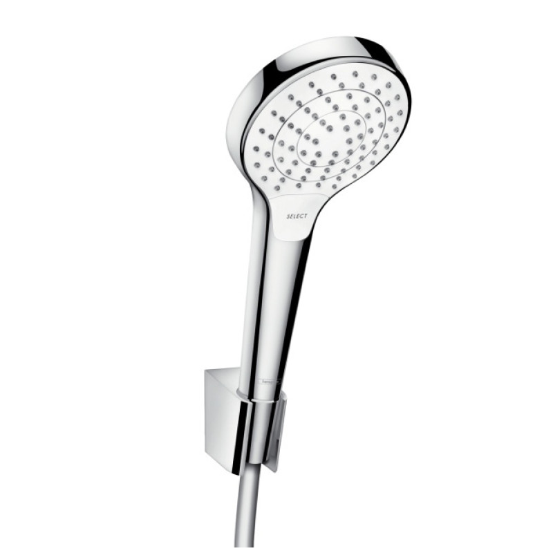 Hansgrohe rokas dušas komplekts Croma Select S Vario Porter, 1250 mm, balta/hroms