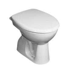 Jika pods Zeta, stiprināms uz grīdas, 355x480 mm, vertikāls izvads, balts