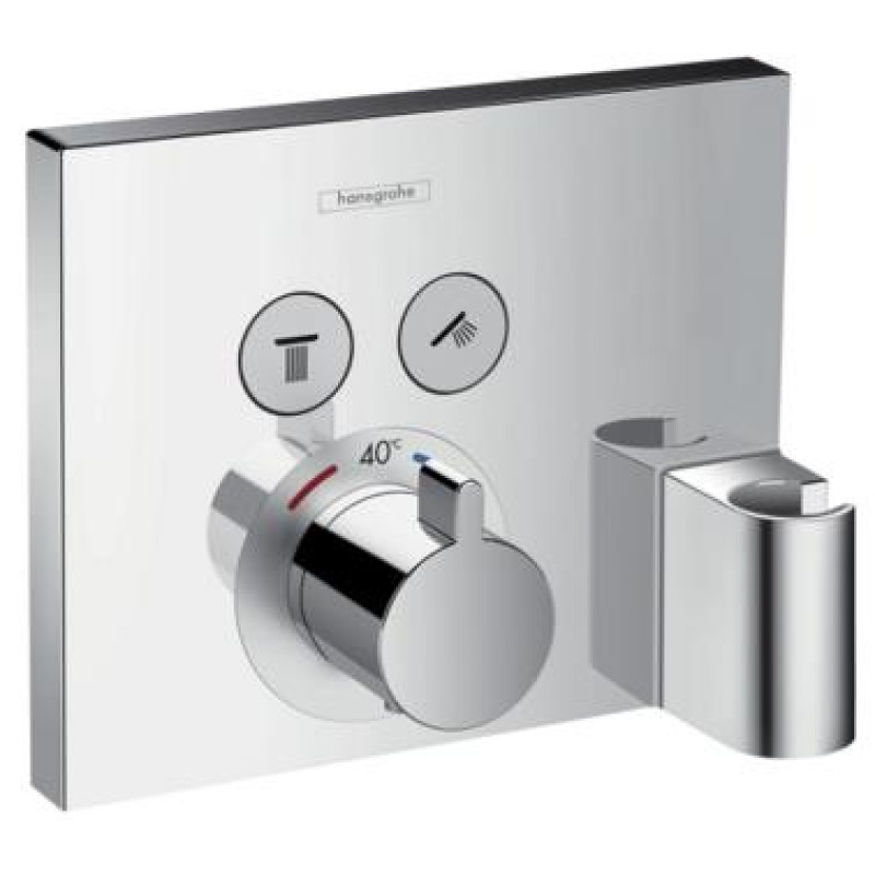 Hansgrohe termostata ShowerSelect virsapmetuma daļa, 2 funkcijām un Fixfit turētāju, hroms