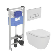 Ideal Standard komplekts - pods ar SC vāku i.life O Hydrotwist, rāmis ProSys, taustiņš Oleas (hroms)