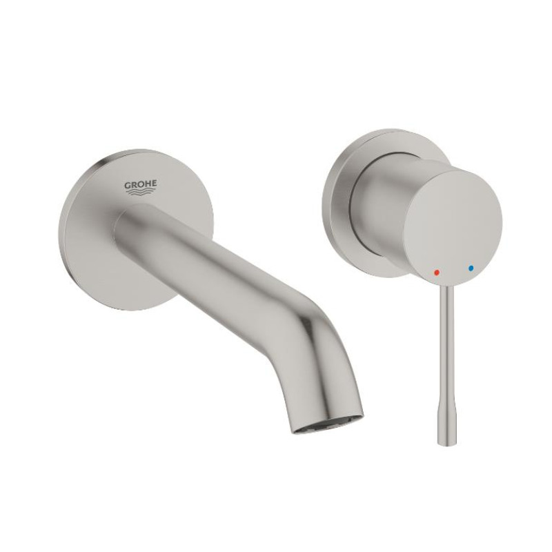 Grohe izlietnes maisītāja Essence virsapmetuma daļa, 2 caurumu, iztece 183 mm, supersteel