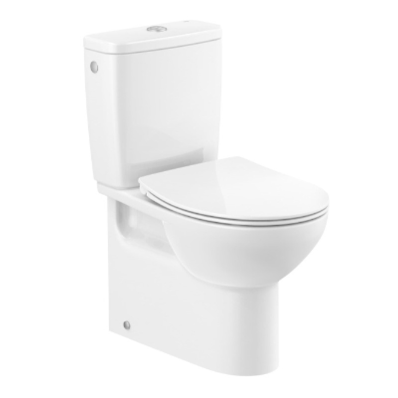 Jika pods ar SC Slim vāku Zeta rimless, universāls izvads, pievads no sāniem, balts