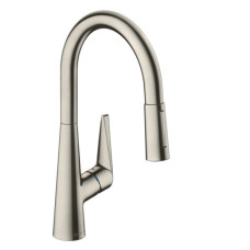 Hansgrohe virtuves izlietnes maisītājs ar izvelkamu dušu Talis M51 200 2jet, stainless steel optic