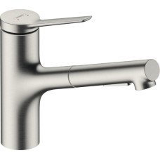 Hansgrohe virtuves izlietnes maisītājs ar izvelkamu dušu Zesis M33-150 2jet, stainless steel optic