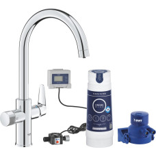 Grohe virtuves izlietnes maisītājs ar filtru Grohe Blue Pure BauCurve, hroms