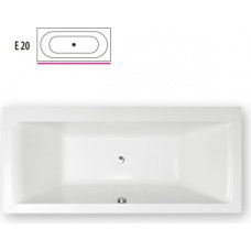 Balteco vanna Forma, 1900x860 mm, ar priekšējo paneli un rāmi, ar sifonu, balta akrila