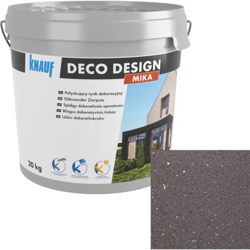 Knauf Deko Design Mika Dekoratīvais apmetums, 10 Zaigojošs bazalts, 20kg