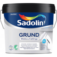 Sadolin Grund Gruntskrāsa sienām un griestiem, stipri matēta, balta 4.5L