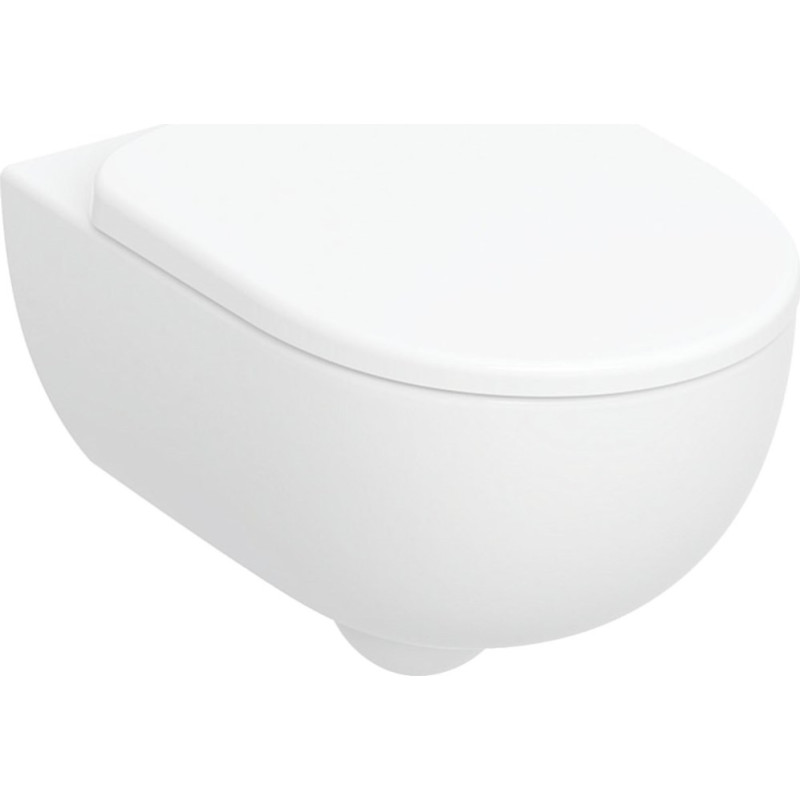 Geberit Selnova komplekts, sienas tualetes pods Premium, ar dziļo skalošanu, ar gludām sānu malām, Rimfree, ar tualetes poda vāku 53cm, balts - gab.