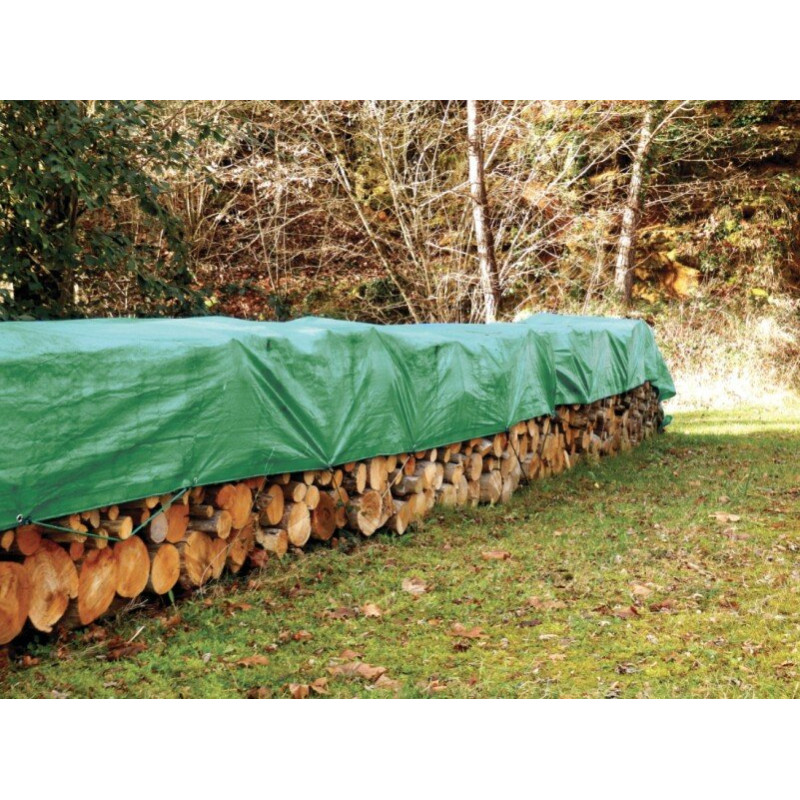 Tents – pārklājs 8 × 12 m, zaļš (90 g/m²) / gab