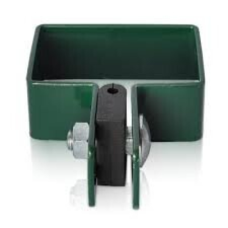 Paneļu žoga stiprinājums nobeiguma 60x40mm, ZN+RAL6005 (zaļš) / gab