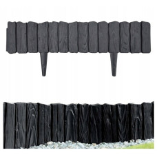 Dekoratīvā zāliena apmale WOOD 58 × 12.5 cm, melna / gab