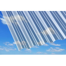 Profilētā polikarbonāta (PC) loksne Sinus, 1040x3000mm caurspīdīga / gab